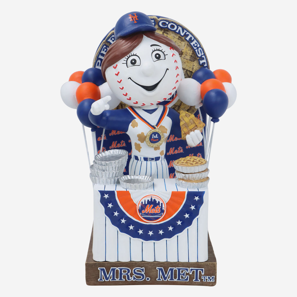 Mrs Met New York Mets Pie Eating Contest Mascot Bobblehead FOCO - FOCO.com