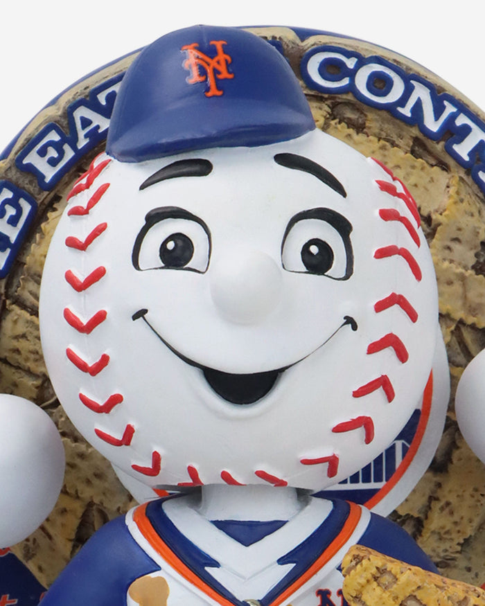 Mr Met New York Mets Pie Eating Contest Mascot Bobblehead FOCO - FOCO.com