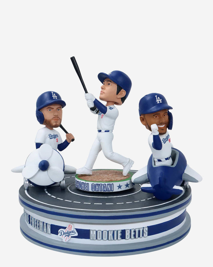 Los Angeles Dodgers Jet Setter Spinner Mini Bobblehead Scene FOCO - FOCO.com