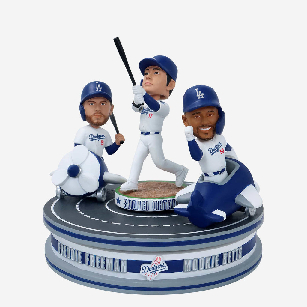 Los Angeles Dodgers Jet Setter Spinner Mini Bobblehead Scene FOCO - FOCO.com