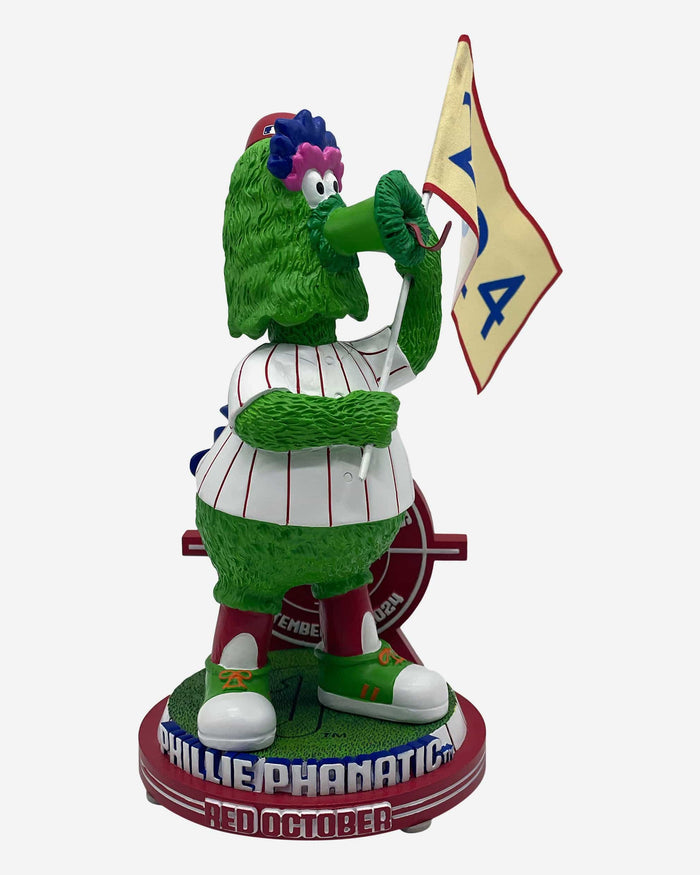 Phillie Phanatic Philadelphia Phillies 2024 Red October Flag Mascot Bobblehead FOCO - FOCO.com