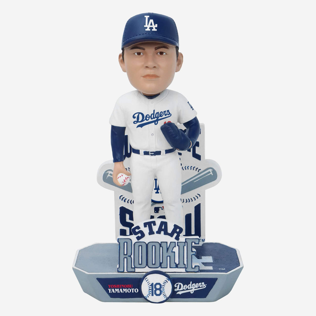Yoshinobu Yamamoto Los Angeles Dodgers Star Rookie Bobblehead FOCO - FOCO.com