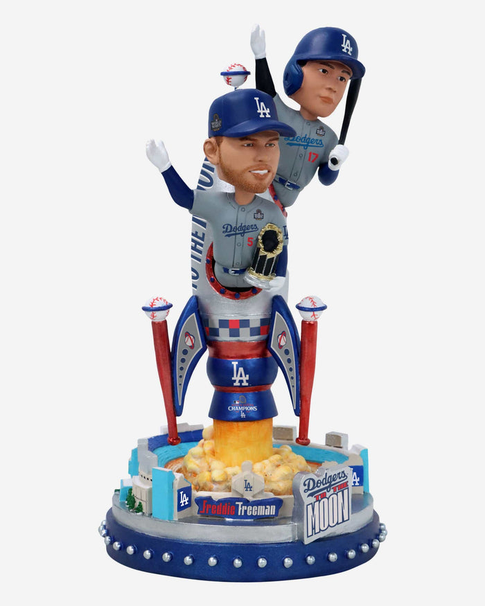 Shohei Ohtani & Freddie Freeman Los Angeles Dodgers 2024 World Series Champions Blast Off Dual Bobblehead FOCO - FOCO.com