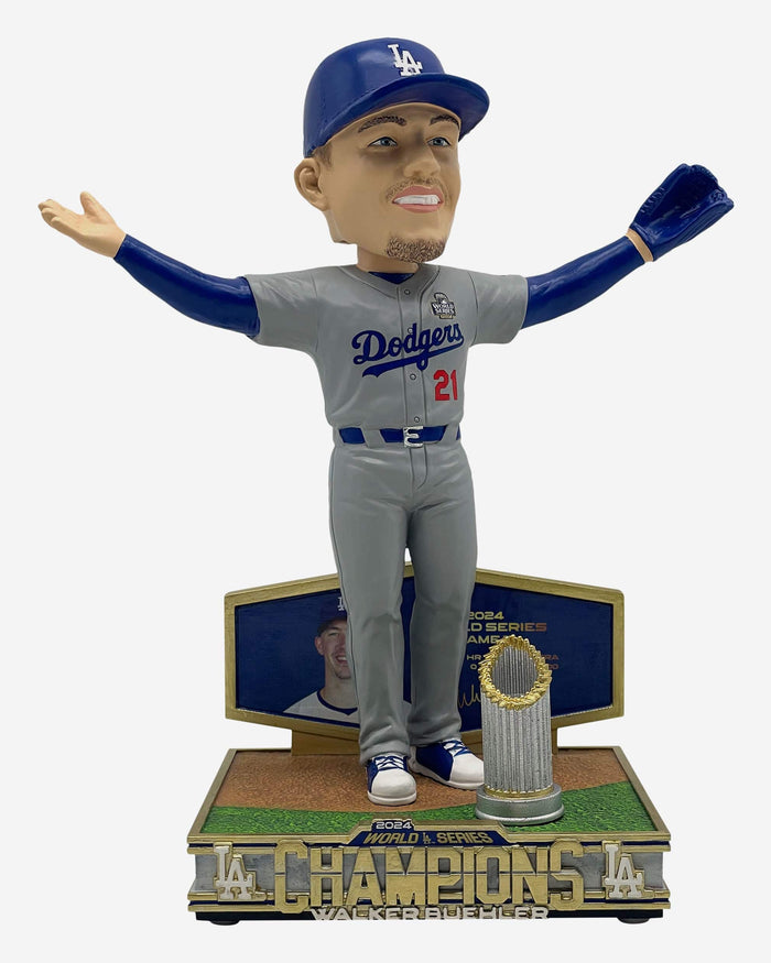Walker Buehler Los Angeles Dodgers 2024 World Series Champions Final Out Bobblehead FOCO - FOCO.com