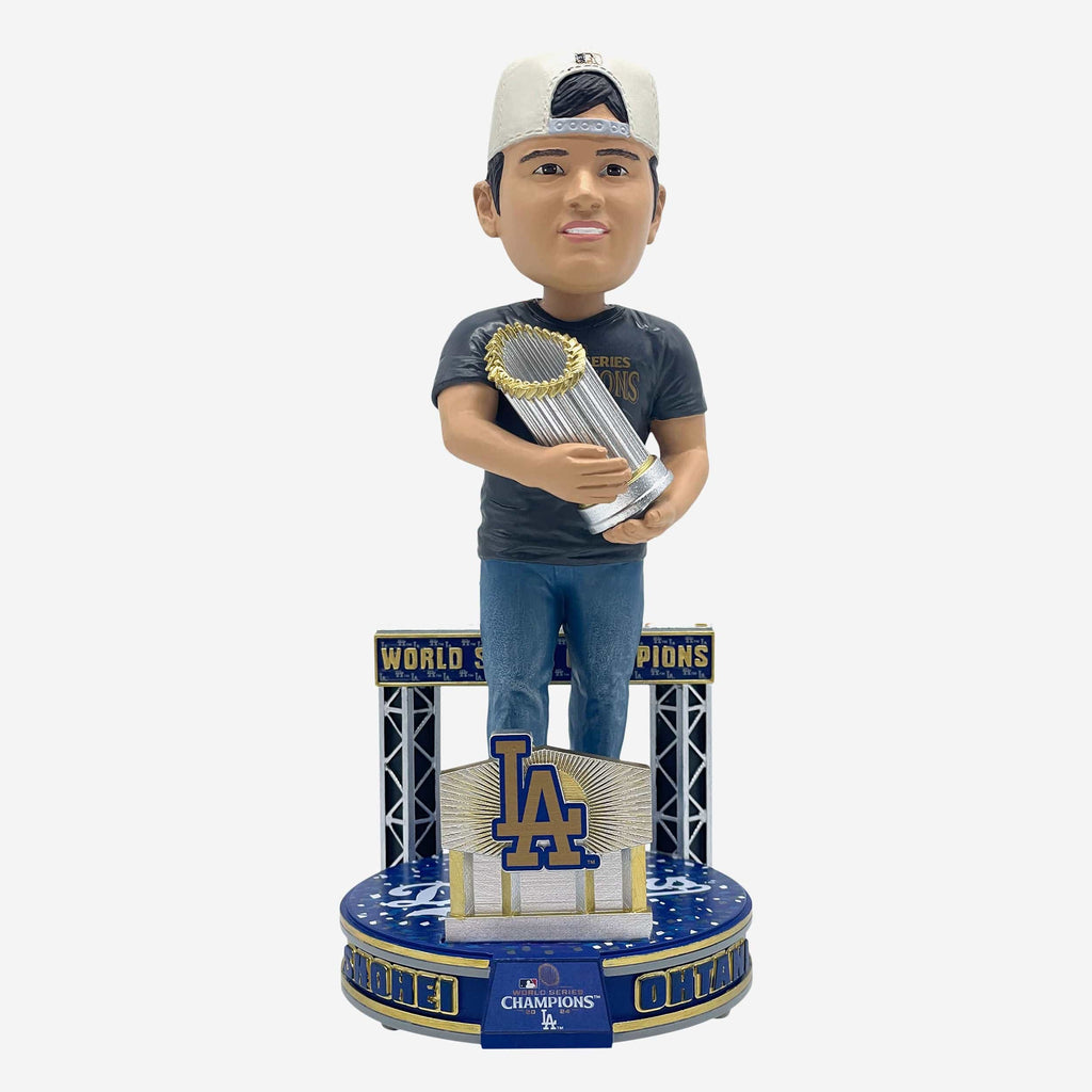 Shohei Ohtani Los Angeles Dodgers 2024 World Series Champions Podium Bobblehead FOCO - FOCO.com