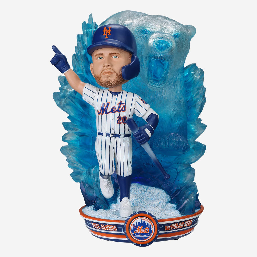 Pete Alonso New York Mets Polar Bear Spirit Animal Bobblehead FOCO - FOCO.com