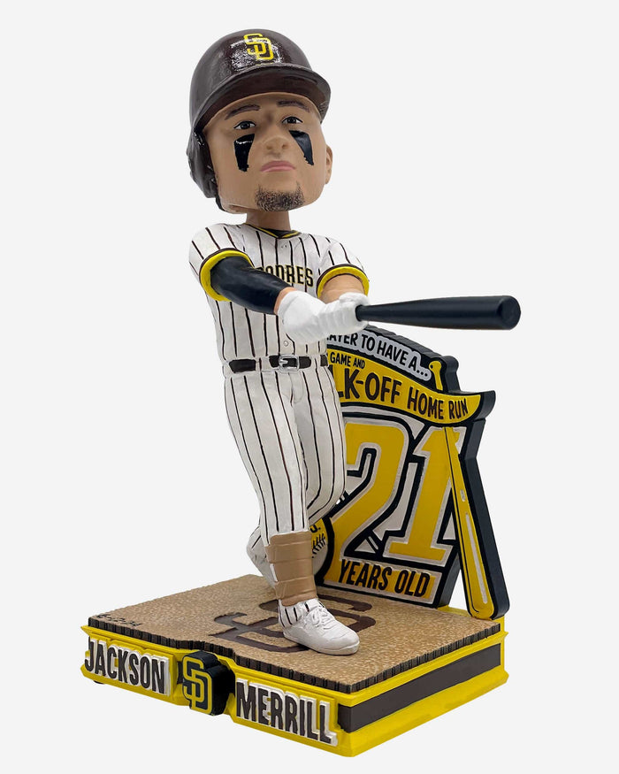 Jackson Merrill San Diego Padres Youngest Player With a Walk Off & Multi Home Run Game Bobblehead FOCO - FOCO.com