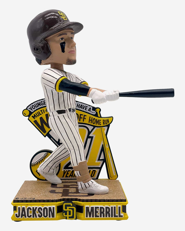 Jackson Merrill San Diego Padres Youngest Player With a Walk Off & Multi Home Run Game Bobblehead FOCO - FOCO.com