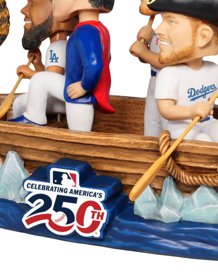 Los Angeles Dodgers America's 250th Anniversary Crossing the Delaware Mini Bobblehead Scene