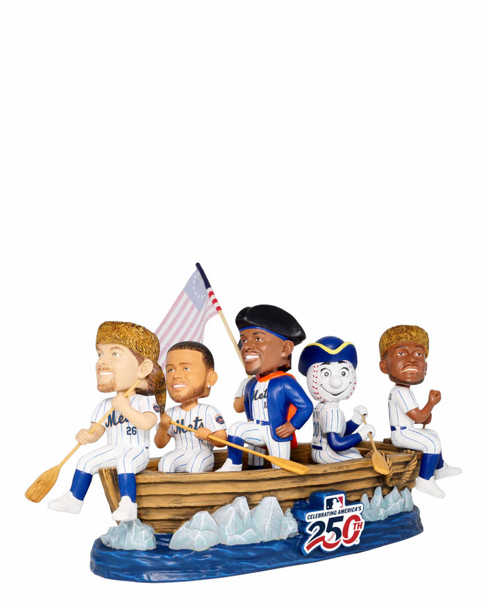 New York Mets America's 250th Anniversary Crossing the Delaware Mini Bobblehead Scene