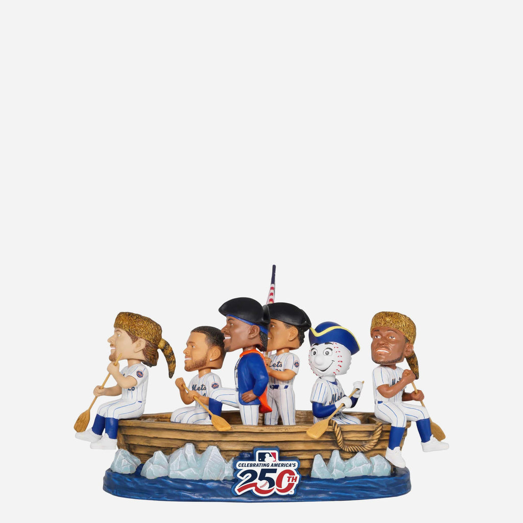 New York Mets America's 250th Anniversary Crossing the Delaware Mini Bobblehead Scene FOCO - FOCO.com