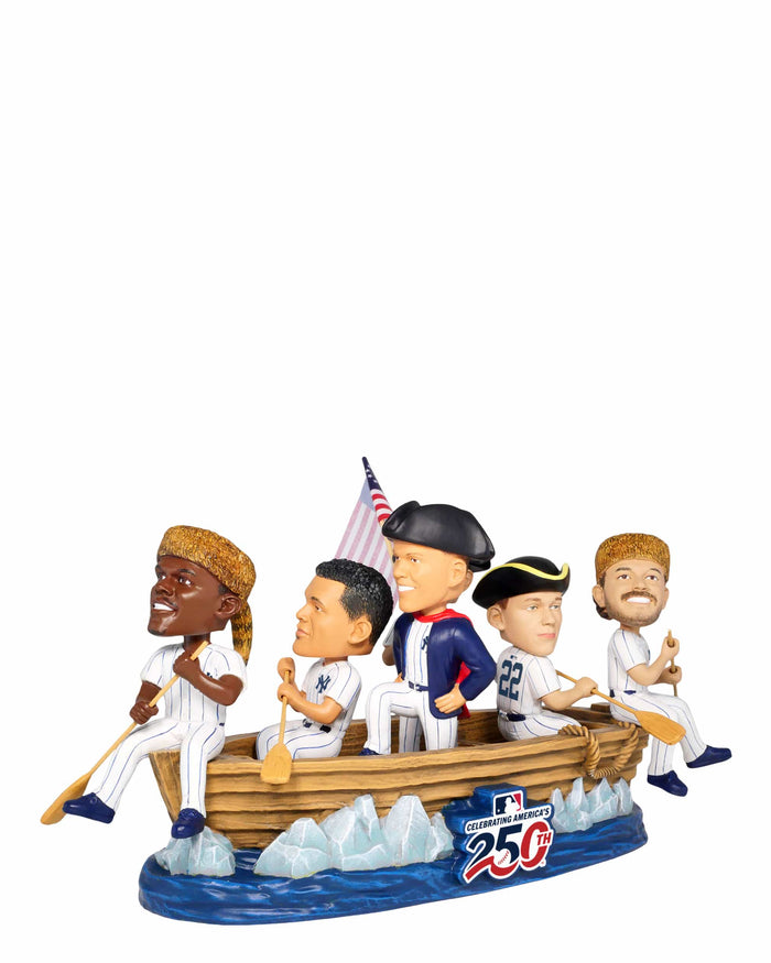 New York Yankees America's 250th Anniversary Crossing the Delaware Mini Bobblehead Scene
