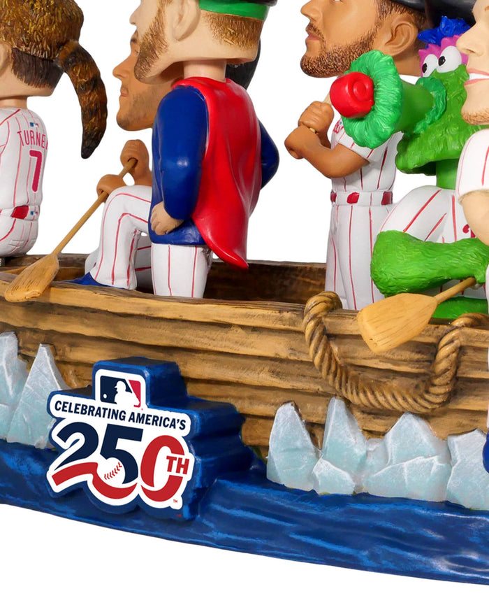 Philadelphia Phillies America's 250th Anniversary Crossing the Delaware Mini Bobblehead Scene FOCO - FOCO.com