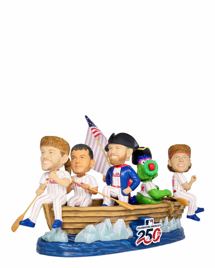 Philadelphia Phillies America's 250th Anniversary Crossing the Delaware Mini Bobblehead Scene FOCO - FOCO.com