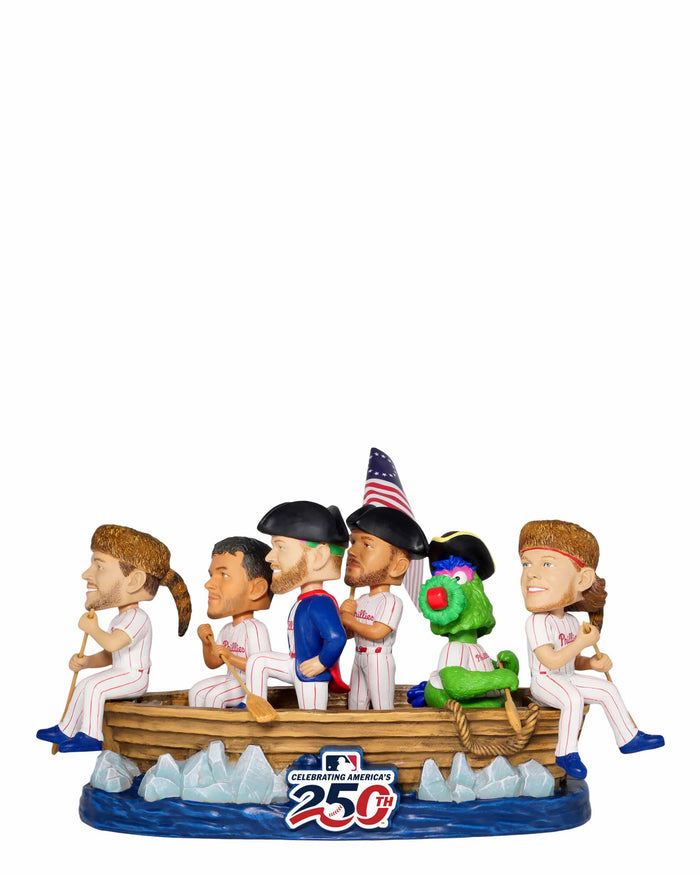 Philadelphia Phillies America's 250th Anniversary Crossing the Delaware Mini Bobblehead Scene FOCO - FOCO.com