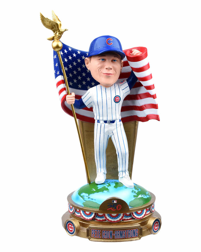 Pete Crow-Armstrong Chicago Cubs America's 250th Anniversary Flag Bobblehead FOCO - FOCO.com