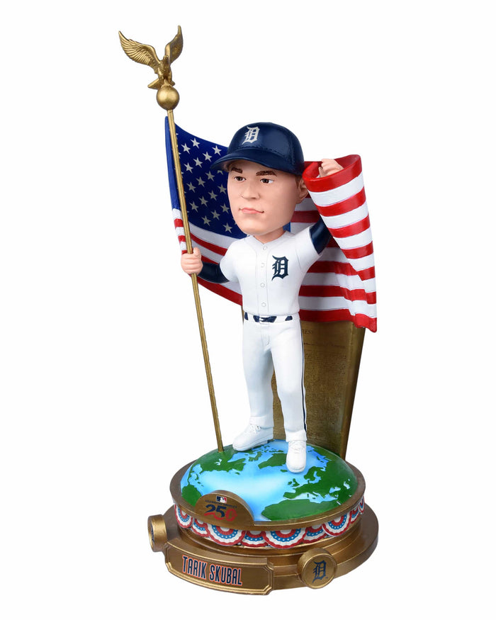 Tarik Skubal Detroit Tigers America's 250th Anniversary Flag Bobblehead FOCO - FOCO.com
