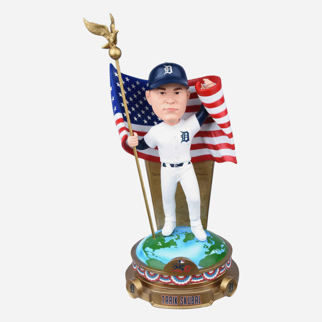 Tarik Skubal Detroit Tigers America's 250th Anniversary Flag Bobblehead FOCO - FOCO.com