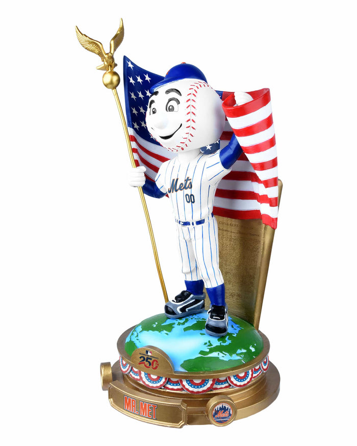 Mr Met New York Mets America's 250th Anniversary Flag Mascot Bobblehead FOCO - FOCO.com