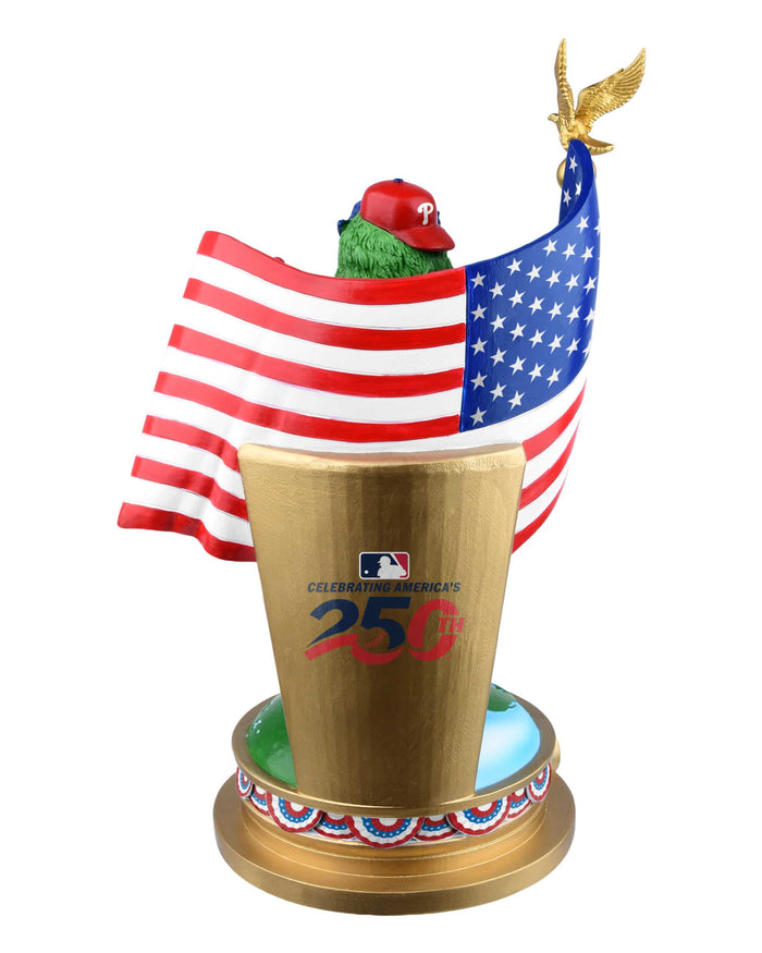 Phillie Phanatic Philadelphia Phillies America's 250th Anniversary Flag Mascot Bobblehead FOCO - FOCO.com