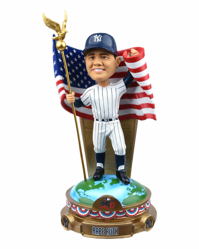 Babe Ruth New York Yankees America's 250th Anniversary Flag Bobblehead FOCO - FOCO.com