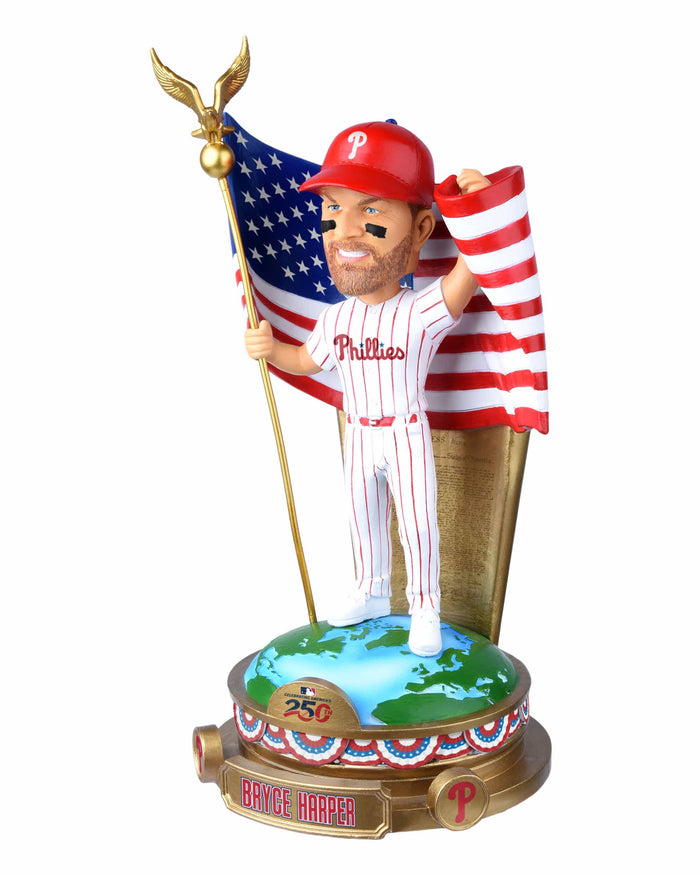 Bryce Harper Philadelphia Phillies America's 250th Anniversary Flag Bobblehead FOCO - FOCO.com