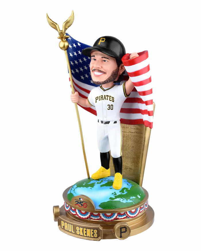 Paul Skenes Pittsburgh Pirates America's 250th Anniversary Flag Bobblehead FOCO - FOCO.com