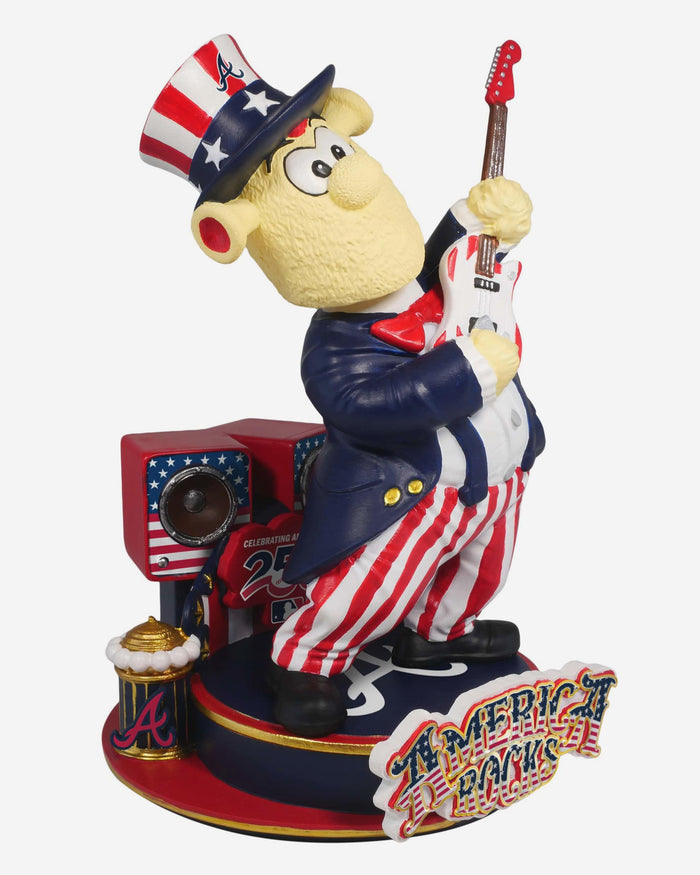 Blooper Atlanta Braves America's 250th Anniversary Star Spangled Banner Sound Chip Mascot Bobblehead FOCO - FOCO.com