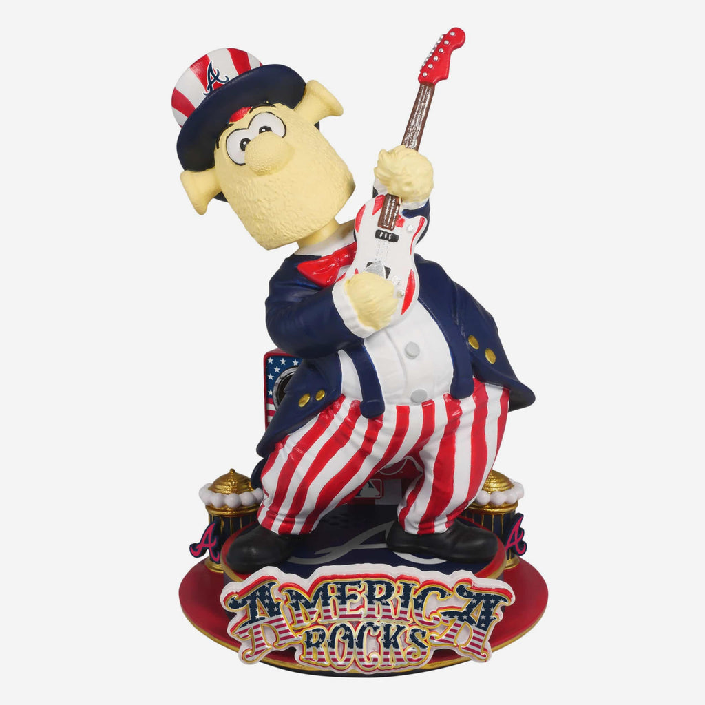 Blooper Atlanta Braves America's 250th Anniversary Star Spangled Banner Sound Chip Mascot Bobblehead FOCO - FOCO.com