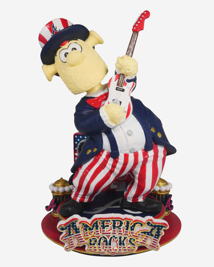 Blooper Atlanta Braves America's 250th Anniversary Star Spangled Banner Sound Chip Mascot Bobblehead FOCO - FOCO.com