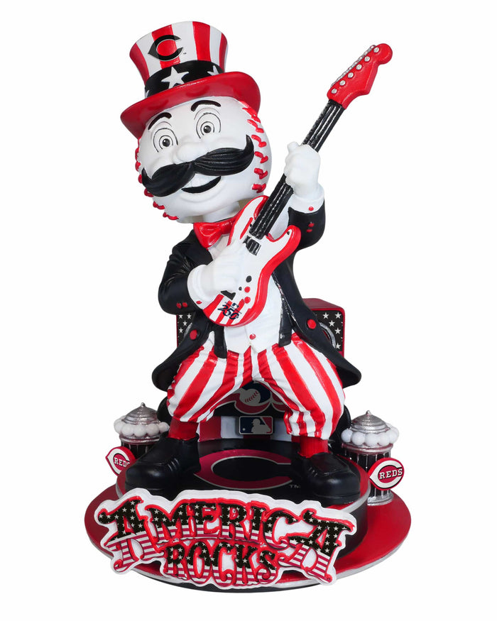 Mr Redlegs Cincinnati Reds America's 250th Anniversary Star Spangled Banner Sound Chip Mascot Bobblehead