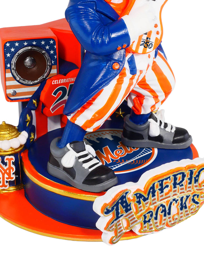Mr Met New York Mets America's 250th Anniversary Star Spangled Banner Sound Chip Mascot Bobblehead FOCO - FOCO.com