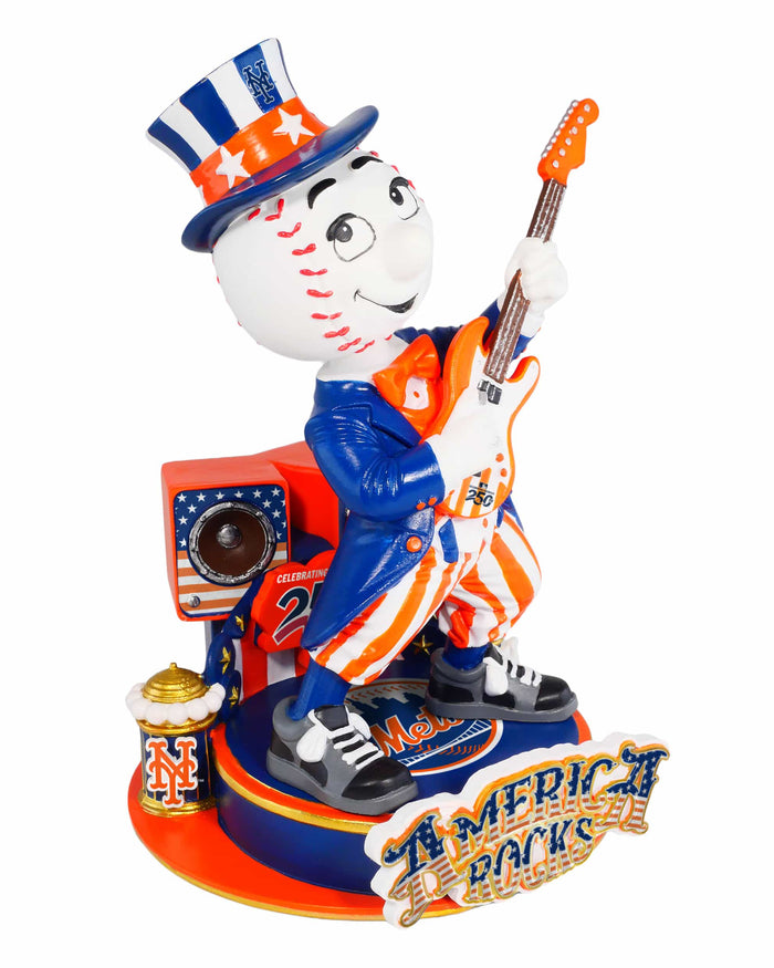 Mr Met New York Mets America's 250th Anniversary Star Spangled Banner Sound Chip Mascot Bobblehead FOCO - FOCO.com
