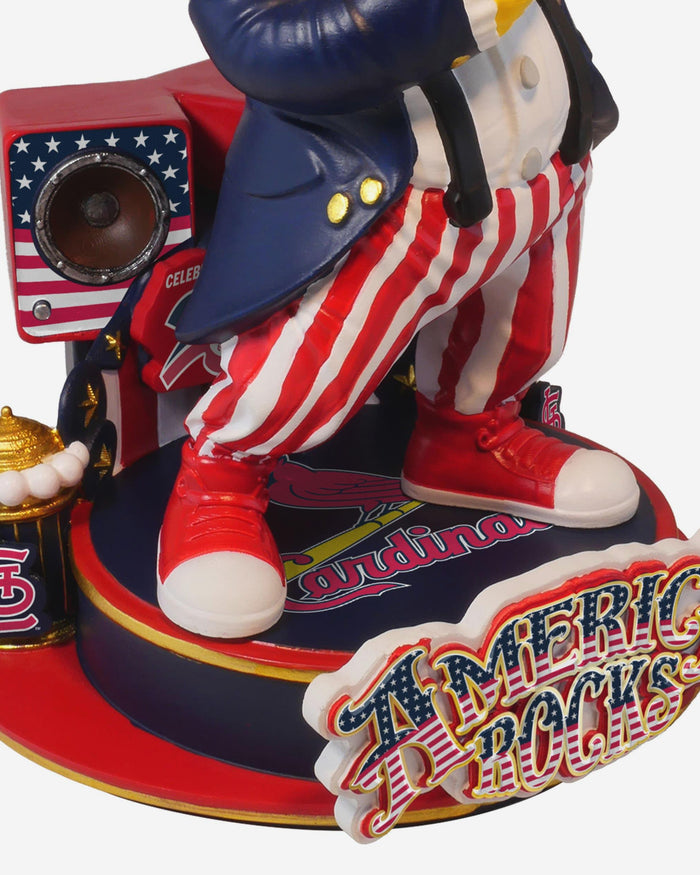 Fredbird St Louis Cardinals America's 250th Anniversary Star Spangled Banner Sound Chip Mascot Bobblehead FOCO - FOCO.com