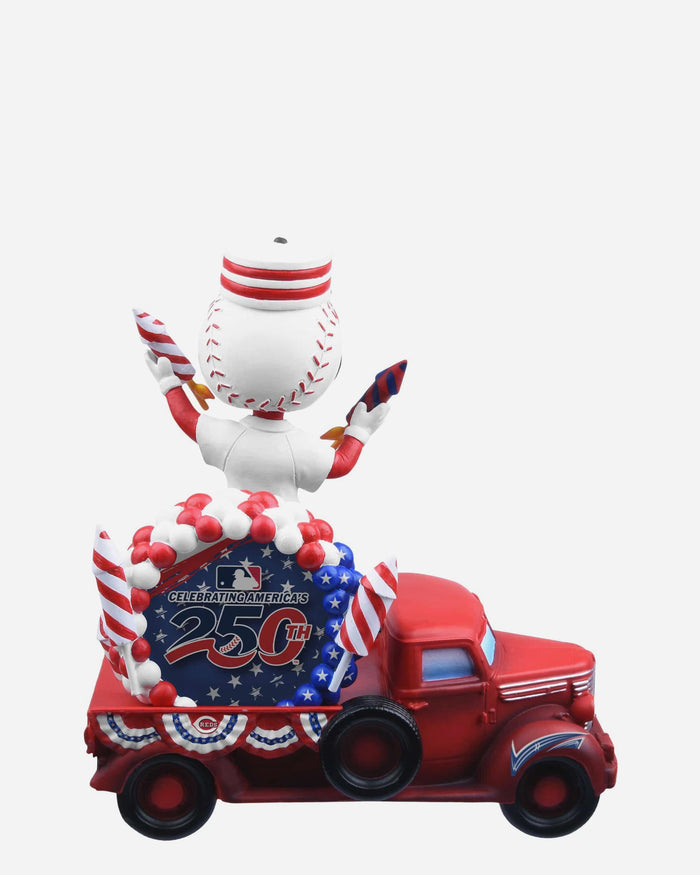 Mr Redlegs Cincinnati Reds America's 250th Anniversary Parade Float Mascot Bobblehead FOCO - FOCO.com