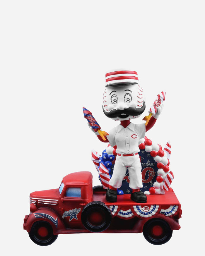 Mr Redlegs Cincinnati Reds America's 250th Anniversary Parade Float Mascot Bobblehead FOCO - FOCO.com
