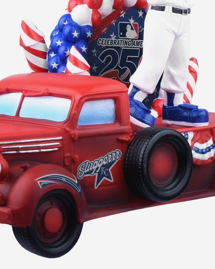 Sluggerrr Kansas City Royals America's 250th Anniversary Parade Float Mascot Bobblehead FOCO - FOCO.com