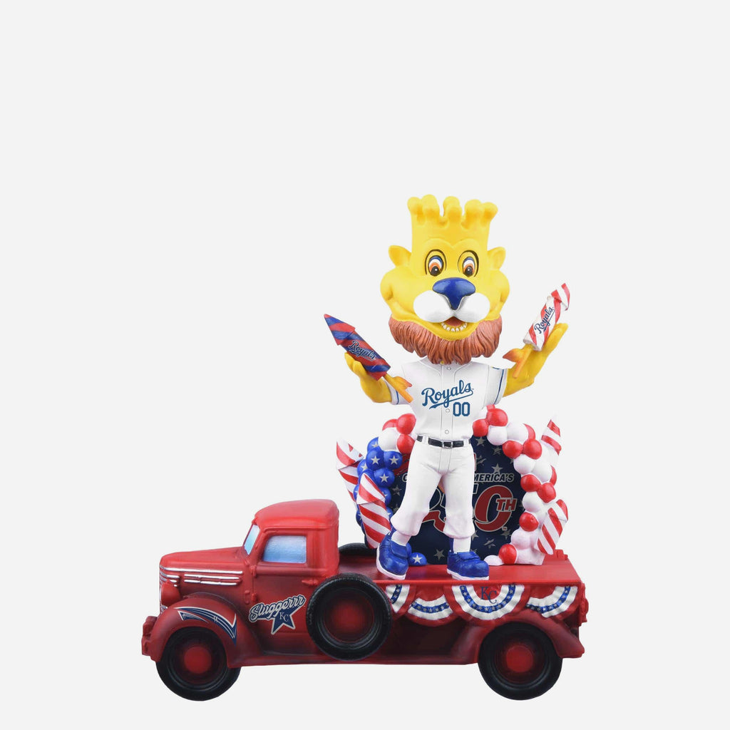 Sluggerrr Kansas City Royals America's 250th Anniversary Parade Float Mascot Bobblehead FOCO - FOCO.com