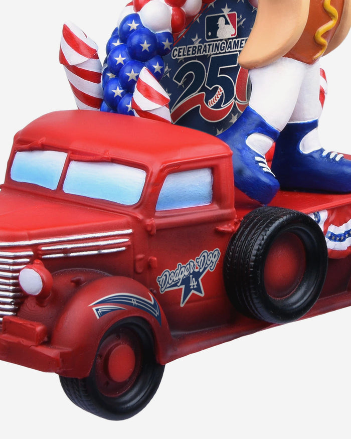 Dodger Dog Los Angeles Dodgers America's 250th Anniversary Parade Float Mascot Bobblehead FOCO - FOCO.com