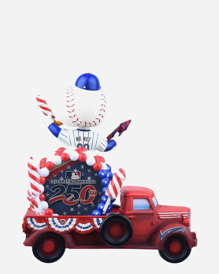Mr Met New York Mets America's 250th Anniversary Parade Float Mascot Bobblehead FOCO - FOCO.com