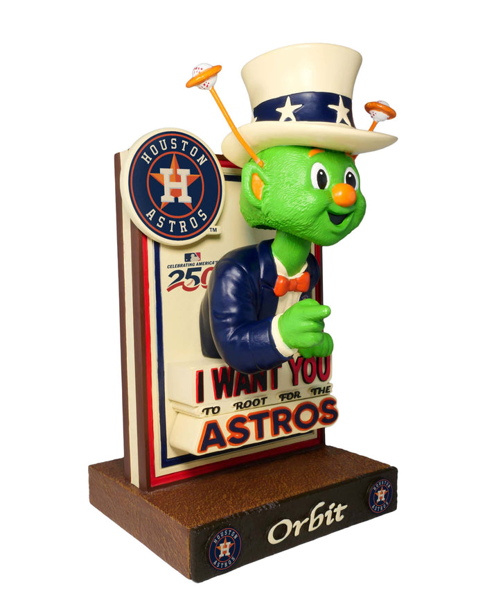 Orbit Houston Astros America's 250th Anniversary Uncle Sam Mascot Bobblehead