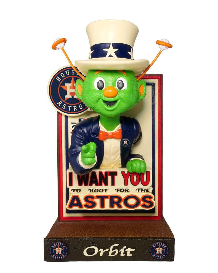 Orbit Houston Astros America's 250th Anniversary Uncle Sam Mascot Bobblehead