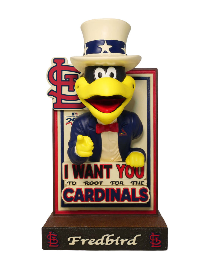 Fredbird St Louis Cardinals America's 250th Anniversary Uncle Sam Mascot Bobblehead