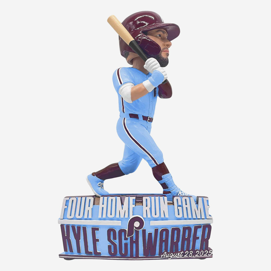Kyle Schwarber Philadelphia Phillies 4 Home Run Game Bobblehead FOCO - FOCO.com