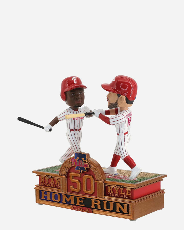 Kyle Schwarber and Ryan Howard Philadelphia Phillies 50 Home Run Club Mini Scene Bobblehead FOCO - FOCO.com