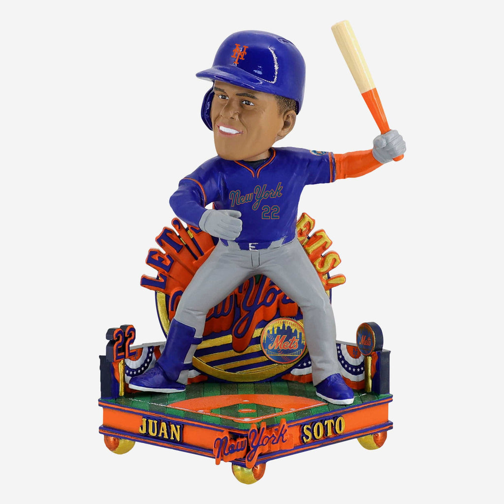 Juan Soto New York Mets Blue Alternate Uniform Bobblehead FOCO - FOCO.com