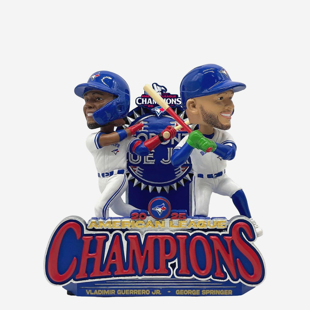 Vladimir Guerrero Jr & George Springer Toronto Blue Jays 2025 American League Champions Dual Bobblehead FOCO - FOCO.com