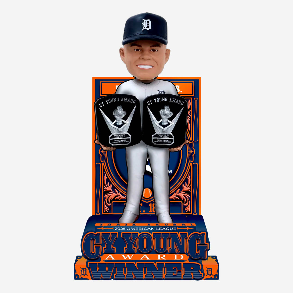 Tarik Skubal Detroit Tigers 2025 AL CY Young Award Bobblehead FOCO - FOCO.com