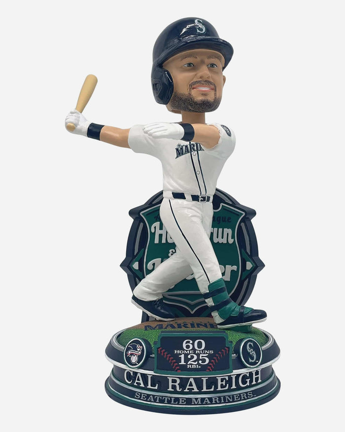 Cal Raleigh Seattle Mariners 2025 American League Home Run & RBI Leader Bobblehead FOCO - FOCO.com