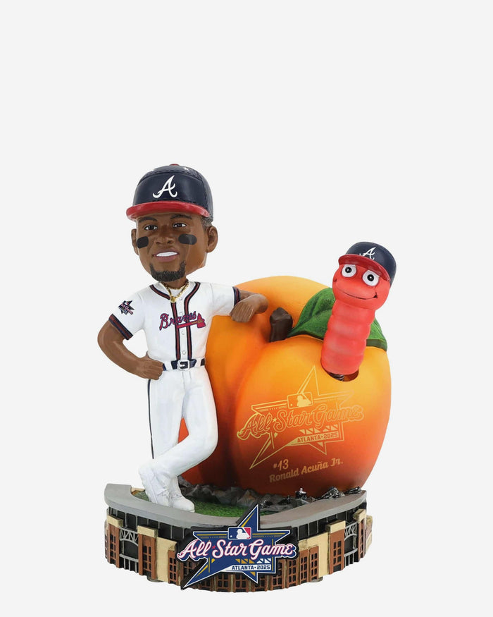 Ronald Acuna Jr Atlanta Braves 2025 MLB All-Star Peach Dual Bobblehead FOCO - FOCO.com